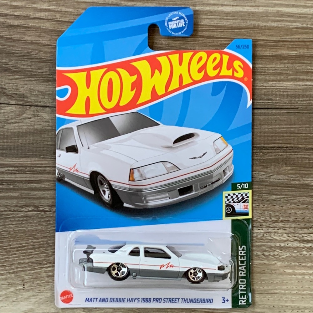 Hot Wheels Matt Debbie Hay's 1988 Pro Street Ford Thunderbird Car Hotwheels 2023